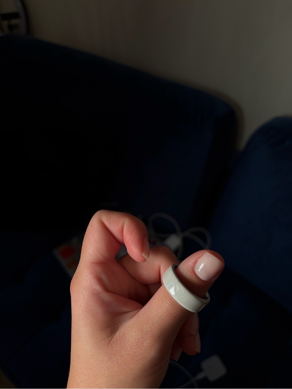 Smart Wearable OURA Ring in cloud colour size 9